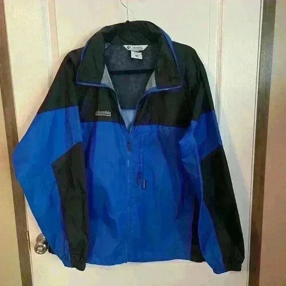 Black and blue Columbia rain jacket size large